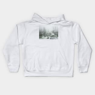 Foggy Waterfall Kids Hoodie